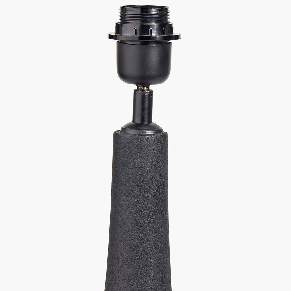 Corella Black Mango Wood Curved Table Lamp - Base Only